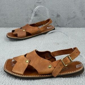 Kino Sandals Women's Size 9 Brown Leather Handmade in Key West Florida Slingback